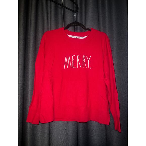 Ugly Christmas Sweater Xmas Sweatshirt Crewneck Size Medim Rae Dunn - Picture 1 of 3